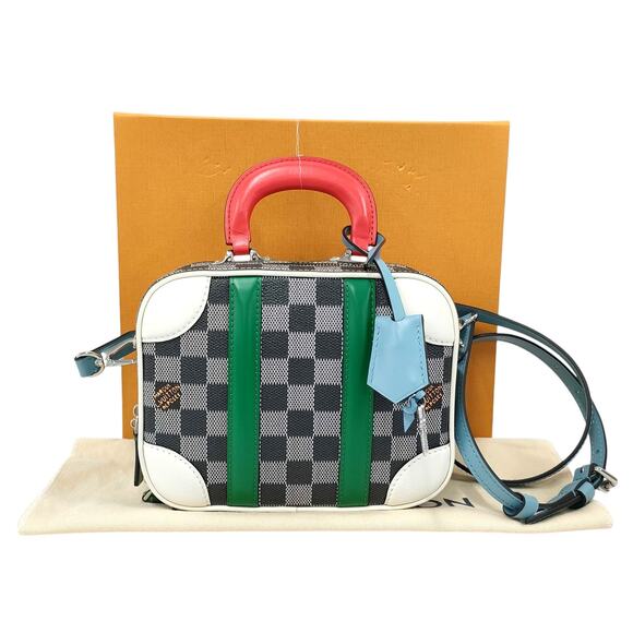 Louis Vuitton Valisette Bag Damier BB crossbody black & white LV vanity box bag